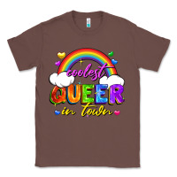 Chestnut Coolest queer in town Classic Tee - FaDigitalArtStudio