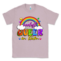 Lilac Coolest queer in town Classic Tee - FaDigitalArtStudio