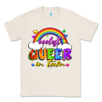 Natural Coolest queer in town Classic Tee - FaDigitalArtStudio