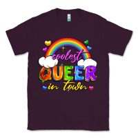 Plum Coolest queer in town Classic Tee - FaDigitalArtStudio