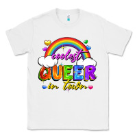 White Coolest queer in town Classic Tee - FaDigitalArtStudio