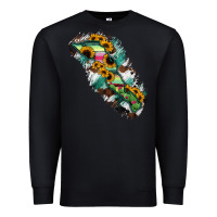 Black Baja California Sur State Of Mexico Map Premium Sweatshirt - RanaPortraitStore