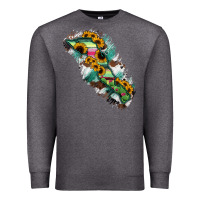 Charcoal Heather Baja California Sur State Of Mexico Map Premium Sweatshirt - RanaPortraitStore