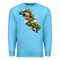 Ocean Blue Baja California Sur State Of Mexico Map Premium Sweatshirt - RanaPortraitStore