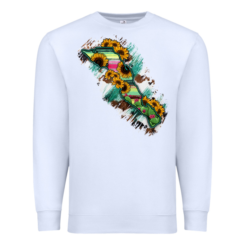 Baja California Sur State Of Mexico Map Premium Sweatshirt by RanaPortraitStore | Teevron