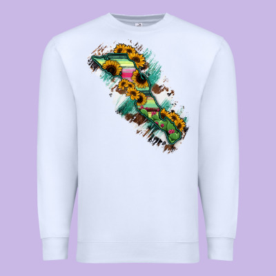 Baja California Sur State Of Mexico Map Premium Sweatshirt Designed By Ranaportraitstore