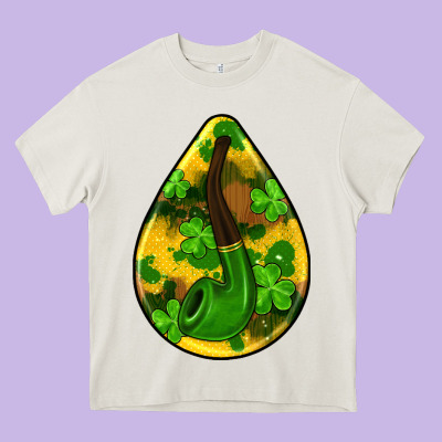 St.patrick's Teardrop Earrings Heavy Core Tee Designed By Fadigitalartstudio