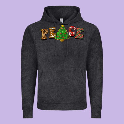 Christmas Peace Vintage Hoodie Designed By Barkaloodesign