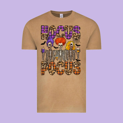 Hocus Pocus Vintage Tee Designed By Cowhidedigitalart