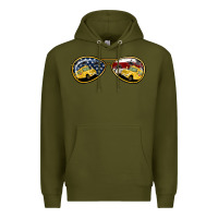 Army Green Bus Driver Sunglasses Premium Hoodie - Jasminsmagicworld