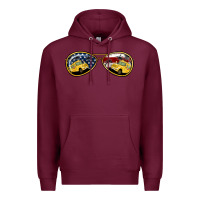 Burgundy Bus Driver Sunglasses Premium Hoodie - Jasminsmagicworld