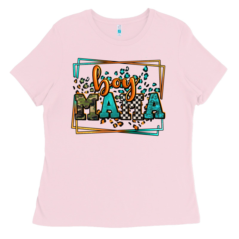 Leopard Camo Boy Mama Mother's Day Ladies Tee by LillyAllenDesigns | Teevron
