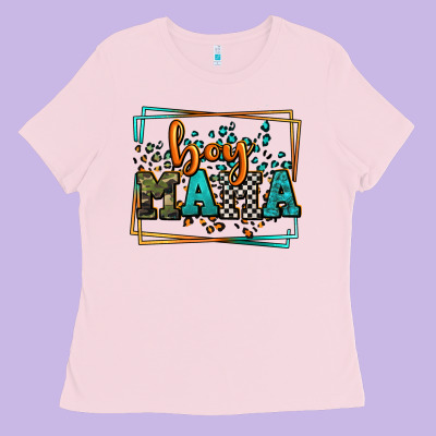 Leopard Camo Boy Mama Mother's Day Ladies Tee Designed By Lillyallendesigns