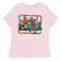 Bubblegum Pink leopard camo boy mama Mother's Day Ladies Tee - LillyAllenDesigns