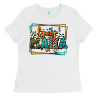 White leopard camo boy mama Mother's Day Ladies Tee - LillyAllenDesigns