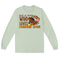 Matcha Just A Girl Who Loves Pumpkin Spice Cowgirl Long Sleeve Tee - Artiststas