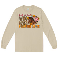 Mushroom Just A Girl Who Loves Pumpkin Spice Cowgirl Long Sleeve Tee - Artiststas