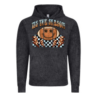 Vintage Black tis the season football smiley face Vintage Hoodie - BarkalooDesign