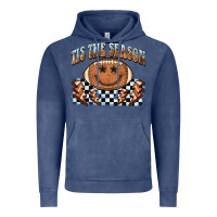 Vintage Denim tis the season football smiley face Vintage Hoodie - BarkalooDesign