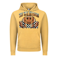Vintage Mustard tis the season football smiley face Vintage Hoodie - BarkalooDesign