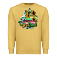 Antique Gold Campeche State Of Mexico Map Premium Sweatshirt - RanaPortraitStore