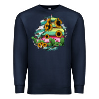 Navy Campeche State Of Mexico Map Premium Sweatshirt - RanaPortraitStore