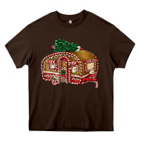 Chocolate Brown caravan gingerbread Heavy Core Tee - FaDigitalArtStudio