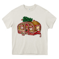 Cream caravan gingerbread Heavy Core Tee - FaDigitalArtStudio