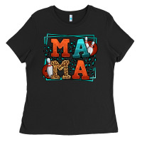 Black Bowling mama leopard frame Mother's Day Ladies Tee - LillyAllenDesigns