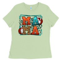 Bowling Mama Leopard Frame Mother's Day Ladies Tee | Teevron