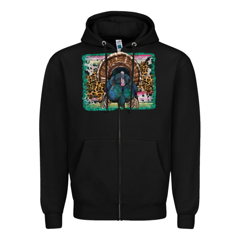 Thanksgiving Turkey With Background Zipper Hoodie by RanaPortraitStore | Teevron