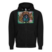 Black thanksgiving turkey with background Zipper Hoodie - RanaPortraitStore