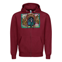 Burgundy thanksgiving turkey with background Zipper Hoodie - RanaPortraitStore