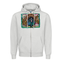 Dove Grey thanksgiving turkey with background Zipper Hoodie - RanaPortraitStore