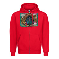 Red thanksgiving turkey with background Zipper Hoodie - RanaPortraitStore