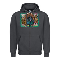 Smoke thanksgiving turkey with background Zipper Hoodie - RanaPortraitStore