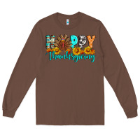 Chestnut Happy Thanksgiving Long Sleeve Tee - Artiststas