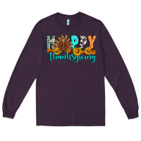 Plum Happy Thanksgiving Long Sleeve Tee - Artiststas