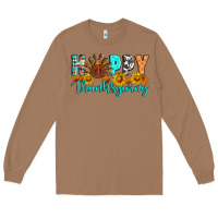 Toasted Coconut Happy Thanksgiving Long Sleeve Tee - Artiststas