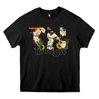 Black tenesse state cowhide serape cactus Heavy Core Tee - RanaPortraitStore