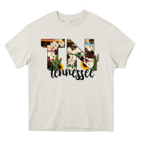 Cream tenesse state cowhide serape cactus Heavy Core Tee - RanaPortraitStore