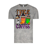 Cloud Rock trick or coffee Vintage Tee - CowhideDigitalArt