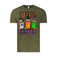 Vintage Olive trick or coffee Vintage Tee - CowhideDigitalArt