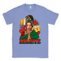Colony Blue believe black woman Classic Tee - FaDigitalArtStudio