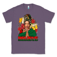 Lavender believe black woman Classic Tee - FaDigitalArtStudio