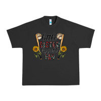 Pigment Black little sister biggest fan Urban Heavy Tee - CowhideDigitalArt