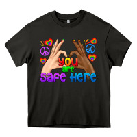 Asphalt LGBTQ+ You Are Safe Here Heavy Core Tee - BundleAndBundleShop