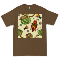 Cacao african woman and mask seamless pattern Premium Tee - BundleAndBundleShop