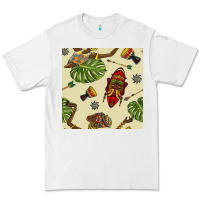 White african woman and mask seamless pattern Premium Tee - BundleAndBundleShop
