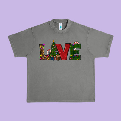 Christmas Tree Love Urban Heavy Tee Designed By Ranaportraitstore